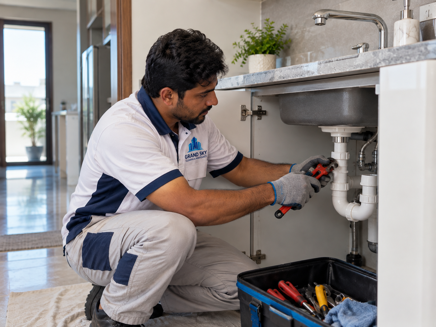 Professional plumber providing plumbing services in Abu Dhabi